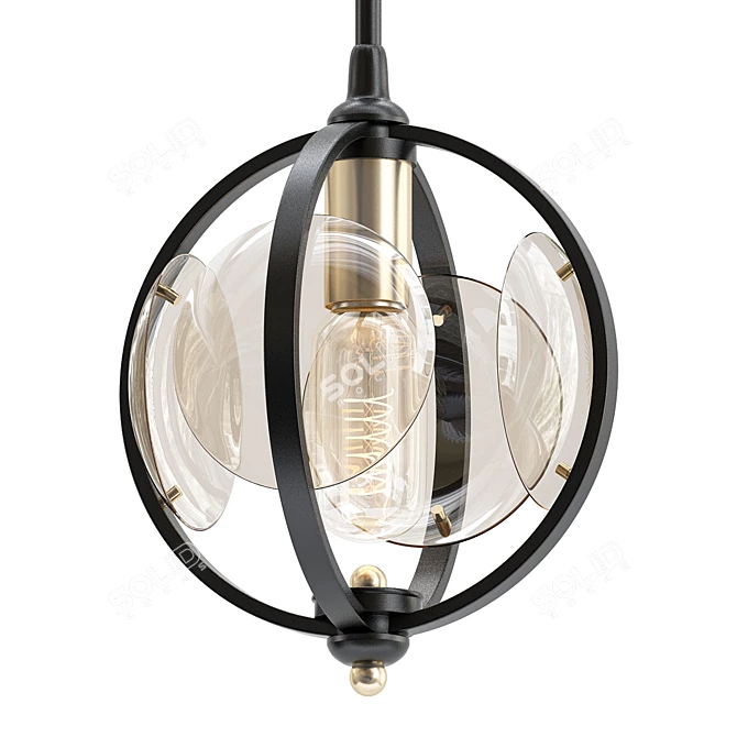 Oriah Mini Pendant: Elegant Illumination 3D model image 1