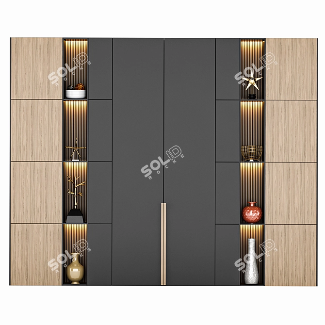 SpaceMaster Wardrobe 370x300x40cm 3D model image 1