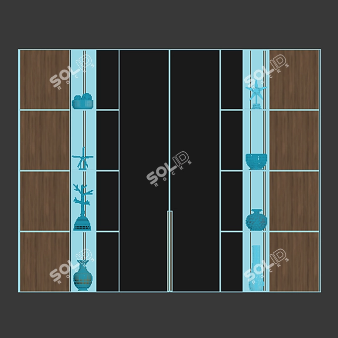 SpaceMaster Wardrobe 370x300x40cm 3D model image 3