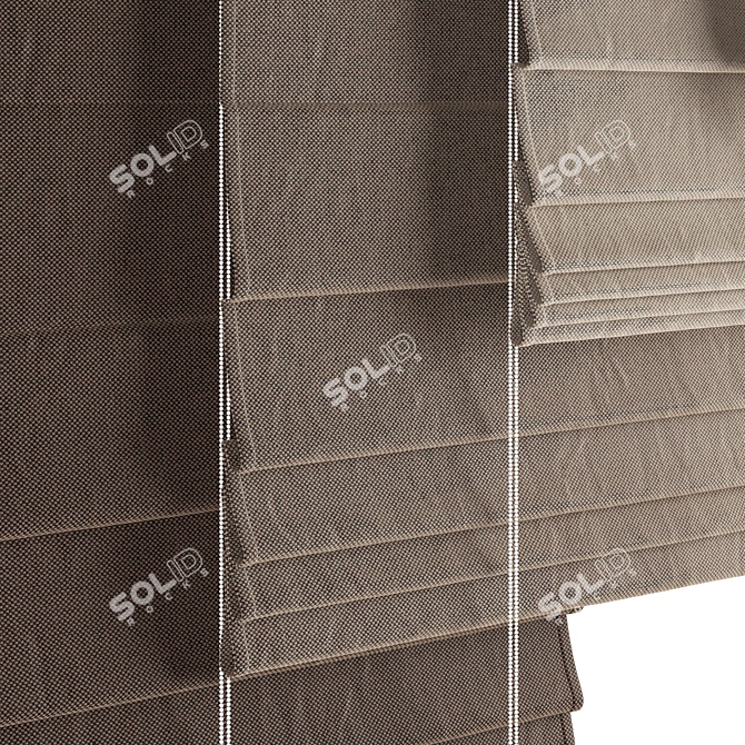 Elegant Roman Shades: Stylish and Versatile 3D model image 2