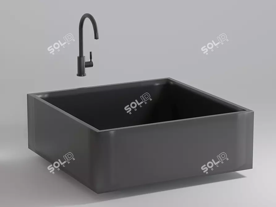 Modern DELSJÖN Kitchen Sink 3D model image 1