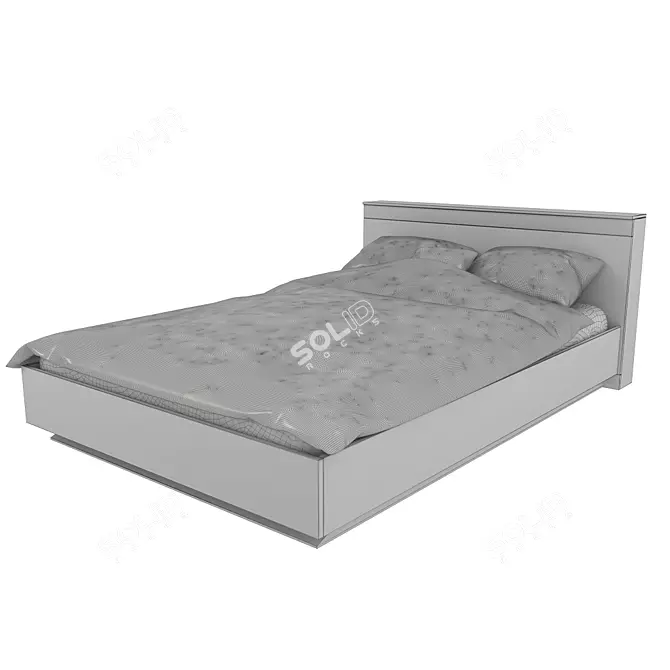 Minimalist Solana Bed 3D model image 2