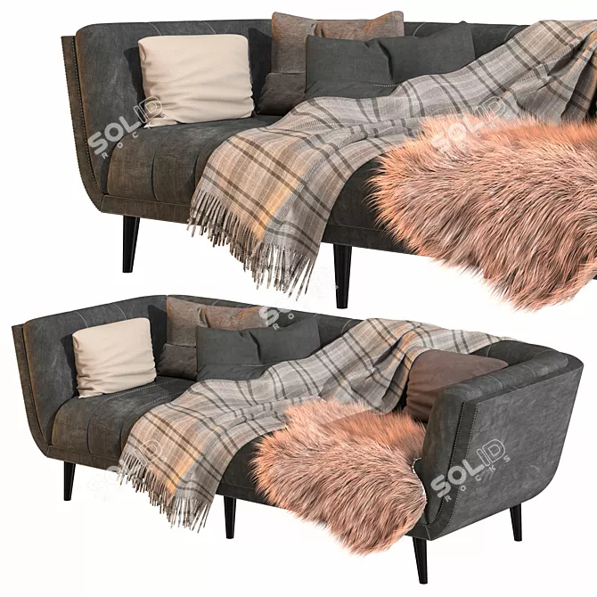 Elegant Tampa Sofa: High-Quality, Modern Design 3D model image 2