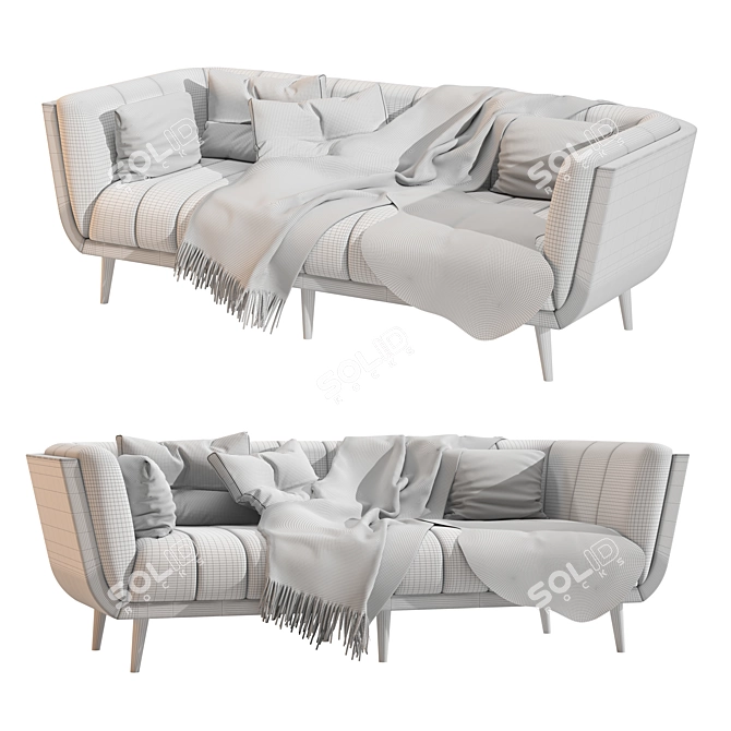 Elegant Tampa Sofa: High-Quality, Modern Design 3D model image 4
