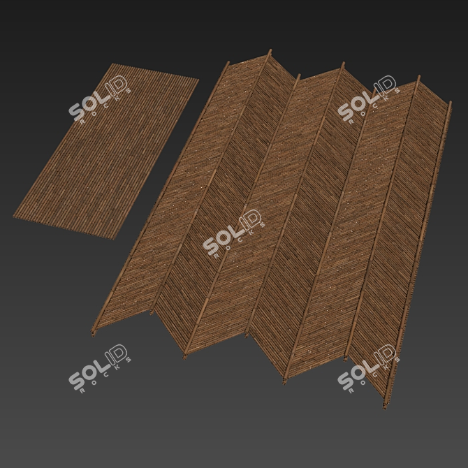 Bamboo Branch Ceiling Fixture 3D model image 6