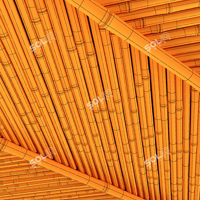 Bamboo Branch Ceiling Fixture 3D model image 7