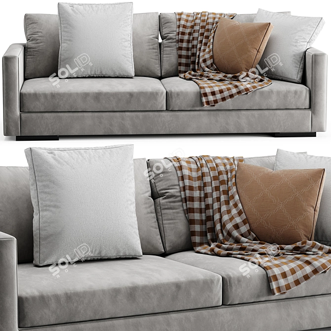 Sleek and Stylish Flexform Sofa 3D model image 1