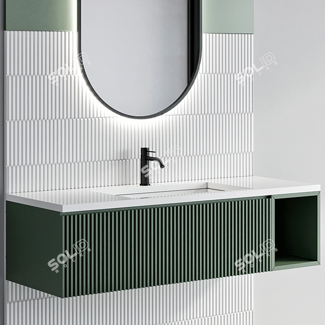 Elegant Gessi Faucet for Bathroom 3D model image 2