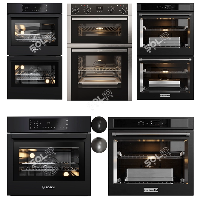 Premium Built-In Ovens by Bosch, Neff & Kitchenaid 3D model image 1