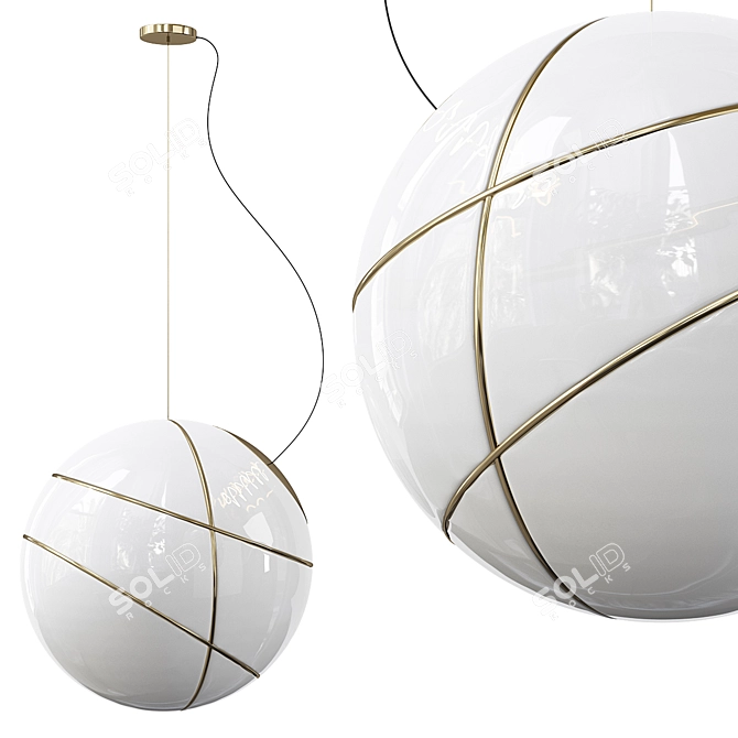 Sleek Fabbian Armilla Pendant 3D model image 1