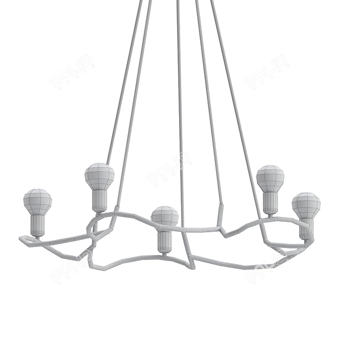 Austrian Mid-Century Kalmar Chandelier 3D model image 2