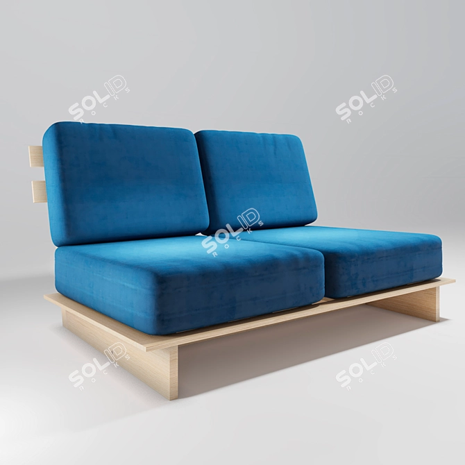 Compact 2-Seater Sofa 3D model image 1