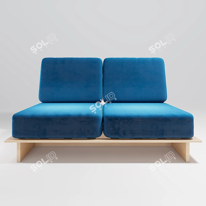 Compact 2-Seater Sofa 3D model image 3
