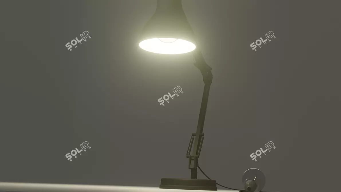 Elegant Desk Lamp with Bulb 3D model image 3