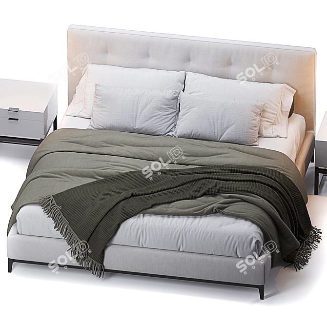 Modern Scandinavian Design: Andersen Bed 3D model image 2