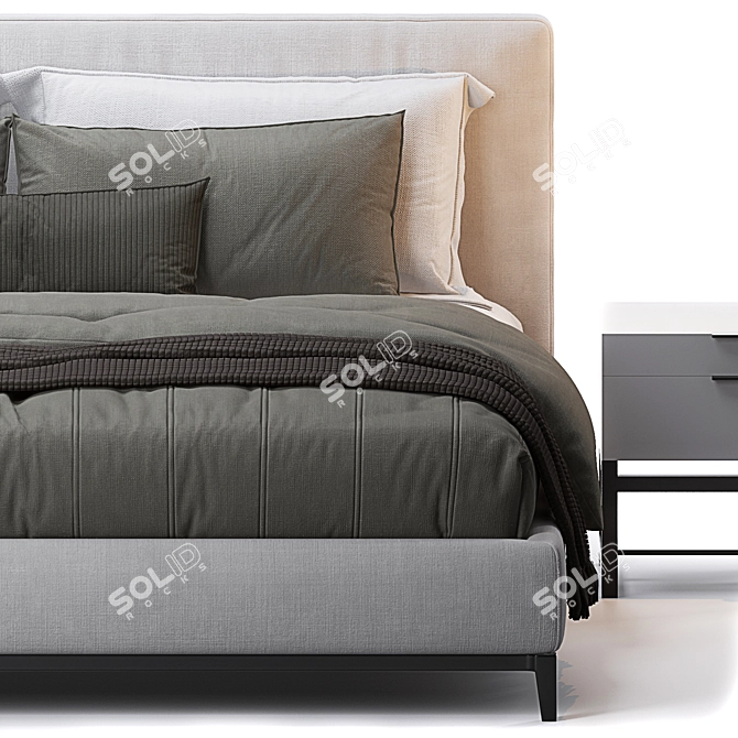 Modern Scandinavian Design: Andersen Bed 3D model image 5