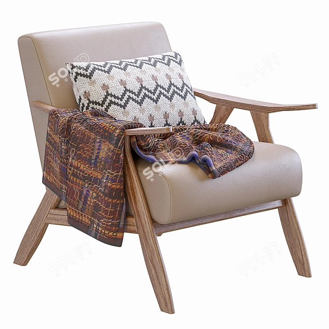 Hofstetter Armchair: Stylish and Functional 3D model image 1
