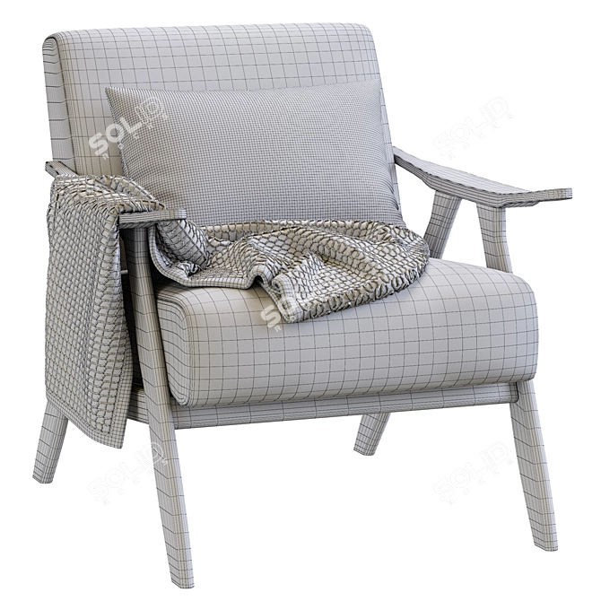 Hofstetter Armchair: Stylish and Functional 3D model image 5