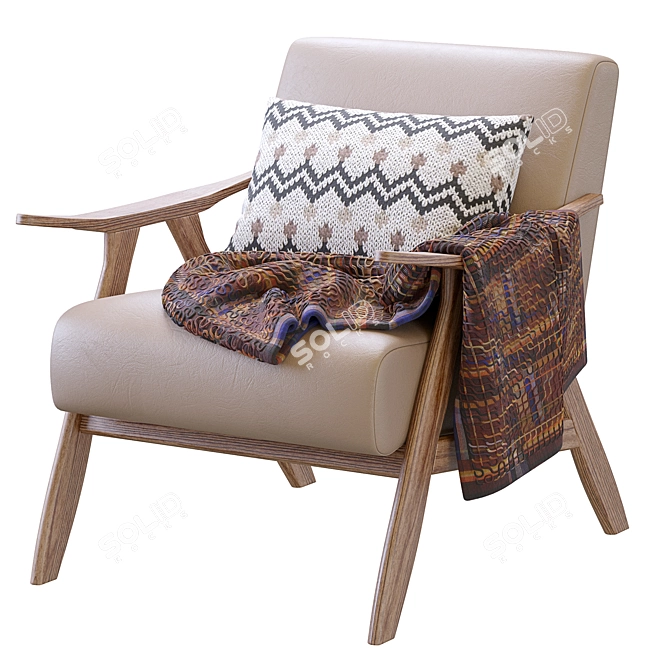 Hofstetter Armchair: Stylish and Functional 3D model image 6