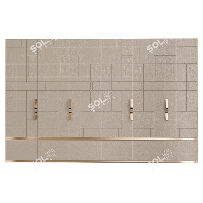 Luxury Barrymore TV Unit 3D model image 1