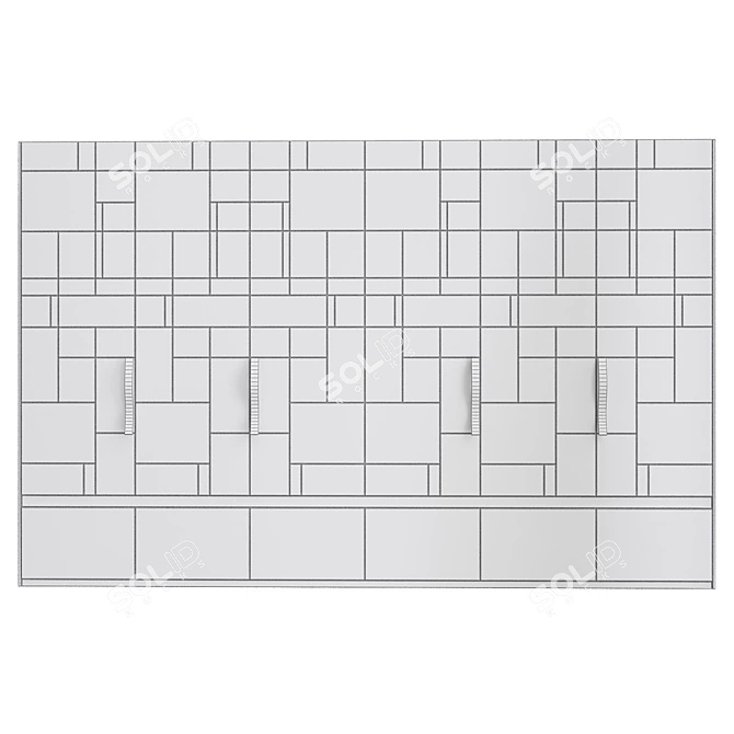 Luxury Barrymore TV Unit 3D model image 2