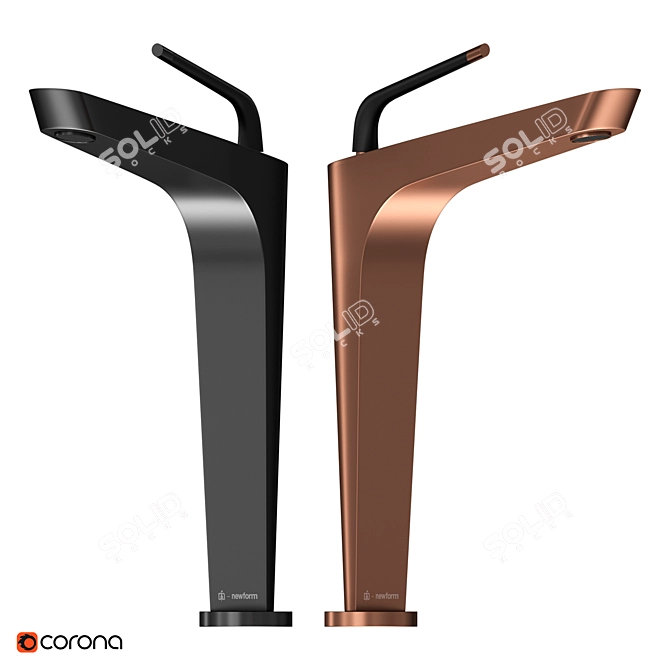 Sleek Form O'RAMA Faucet 3D model image 1