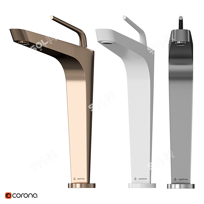 Sleek Form O'RAMA Faucet 3D model image 2