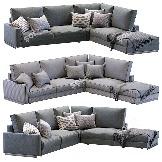 Arflex Rendezvous Sofa: Contemporary Elegance in Every Detail 3D model image 4