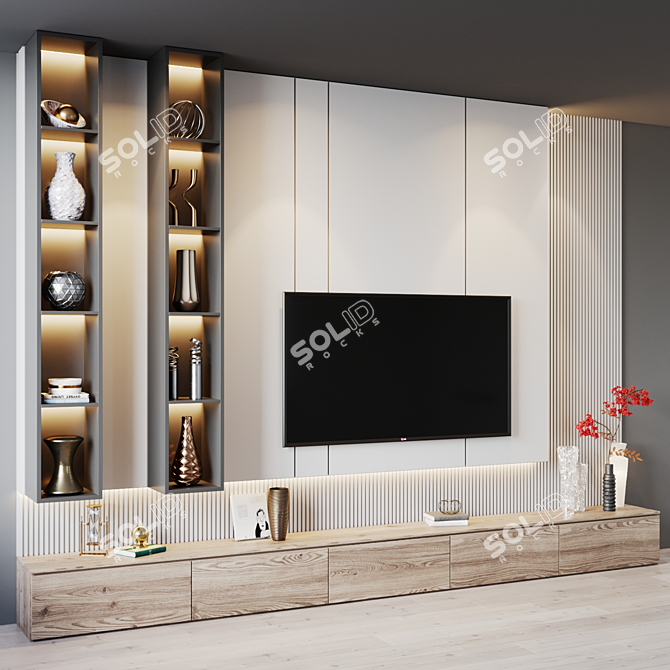 TV Set 203: Latest Features and Compatibility 3D model image 2