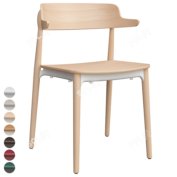 Modern Nemea 2825 Chair: Stylish Comfort 3D model image 1
