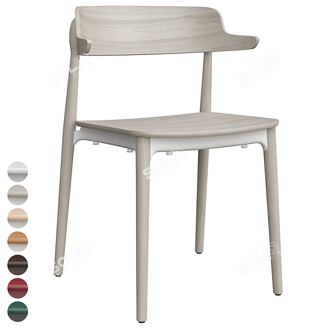 Modern Nemea 2825 Chair: Stylish Comfort 3D model image 2