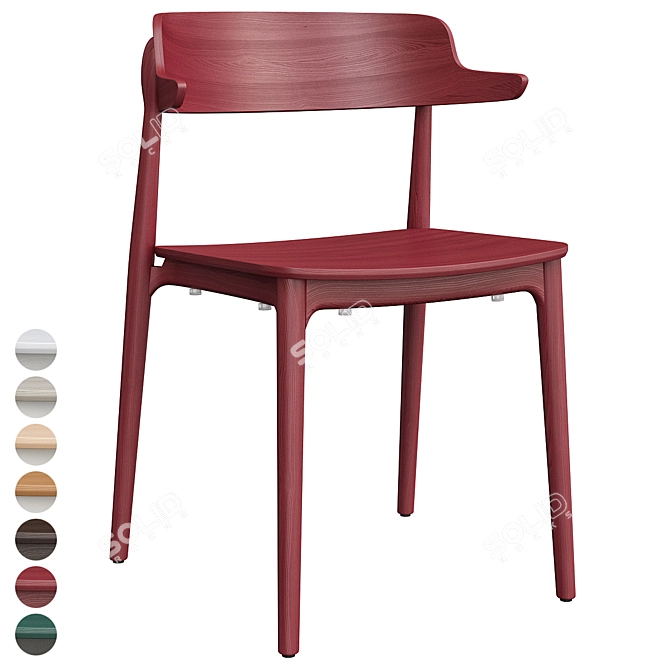 Modern Nemea 2825 Chair: Stylish Comfort 3D model image 4