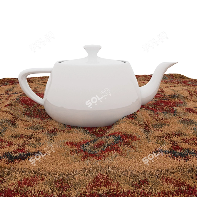 Round Rugs Set with VRayFur 3D model image 5