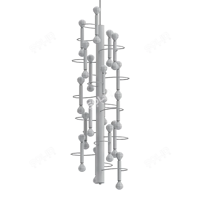 Italian Sciolari 48-Light Ceiling Fixture 3D model image 2