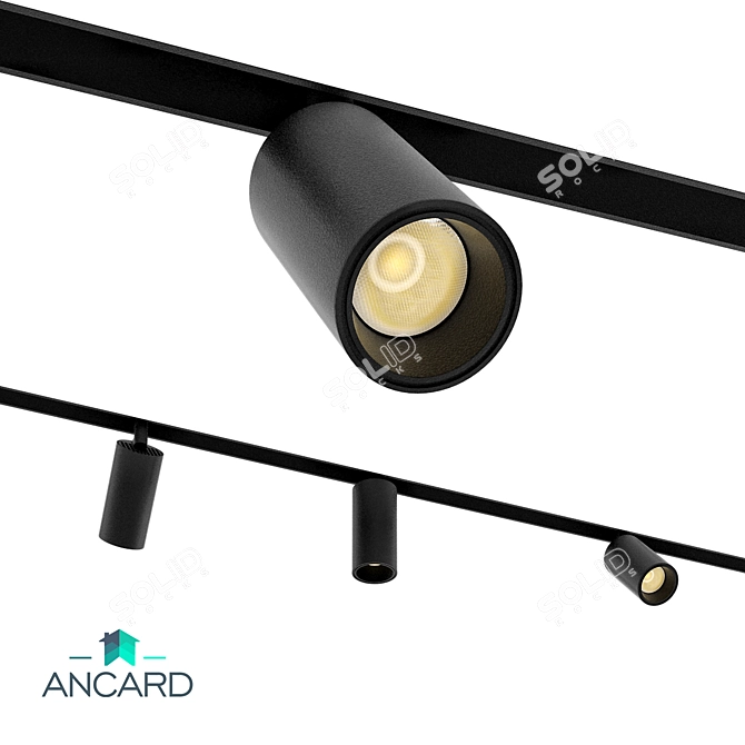 Magnetic Swivel Accent Lamp: Ancard Illuminates with Style 3D model image 1