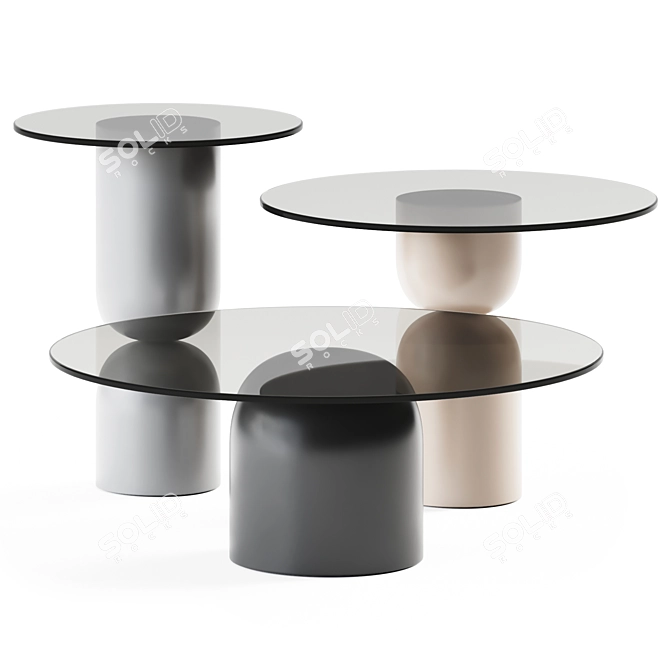 Modern Minimalist Coffee Tables 3D model image 1