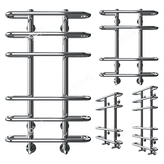 Sahara P4 500x596: Stylish Towel Warmer 3D model image 1