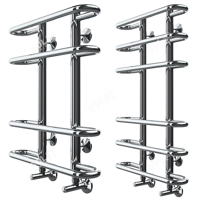Sahara P4 500x596: Stylish Towel Warmer 3D model image 2