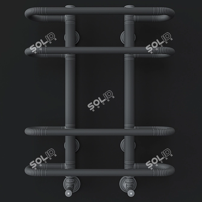 Sahara P4 500x596: Stylish Towel Warmer 3D model image 6