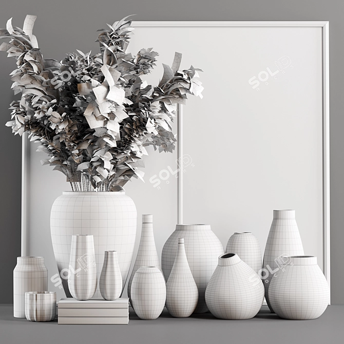 Monochrome Charm - Decor Set 3D model image 4