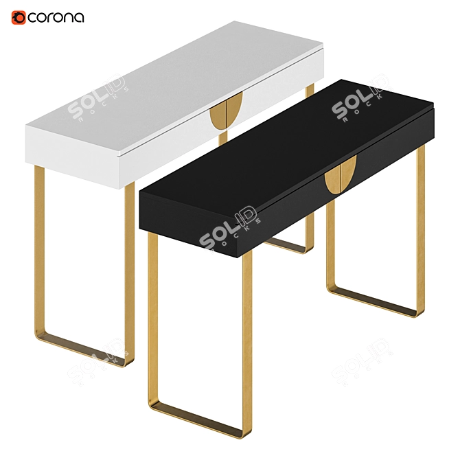 Sleek Glinda Console Table 3D model image 2