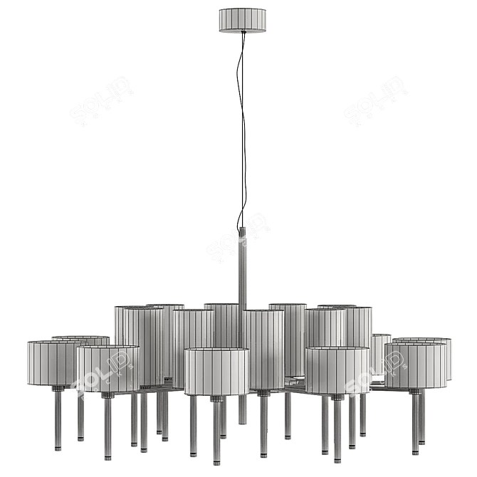 Spillray Chandelier: Elegant Lighting Solution 3D model image 3