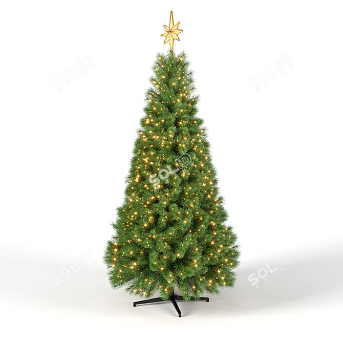 Animated Christmas Tree - 275cm 3D model image 3