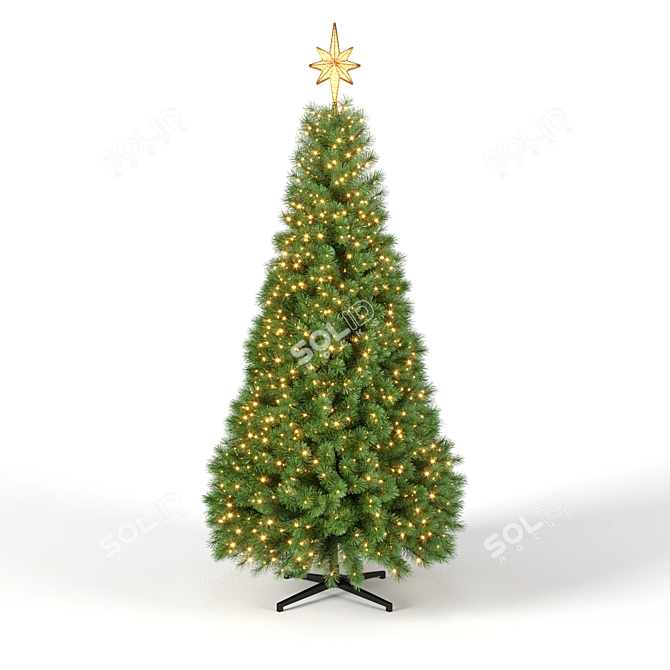 Animated Christmas Tree - 275cm 3D model image 4