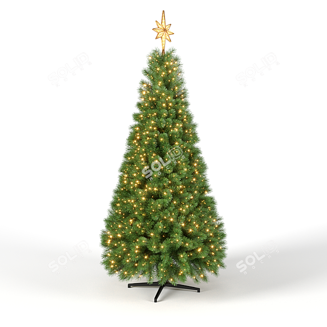 Animated Christmas Tree - 275cm 3D model image 5