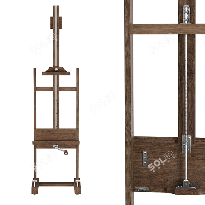English Artist's Easel: Versatile and Stylish 3D model image 2