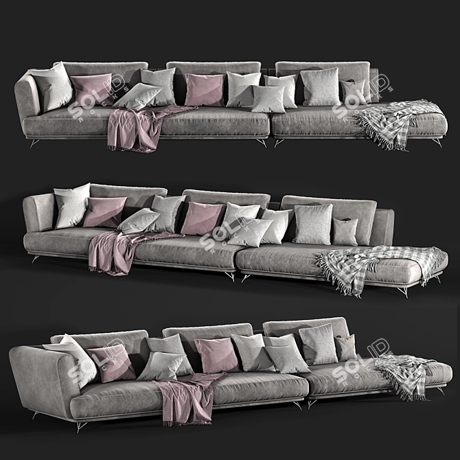 Elegant Ditre Italia Lennox Sofa 3D model image 1