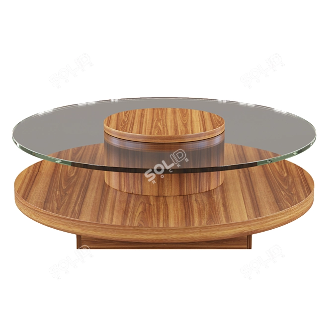 Elegant Nut Coffee Table 3D model image 2