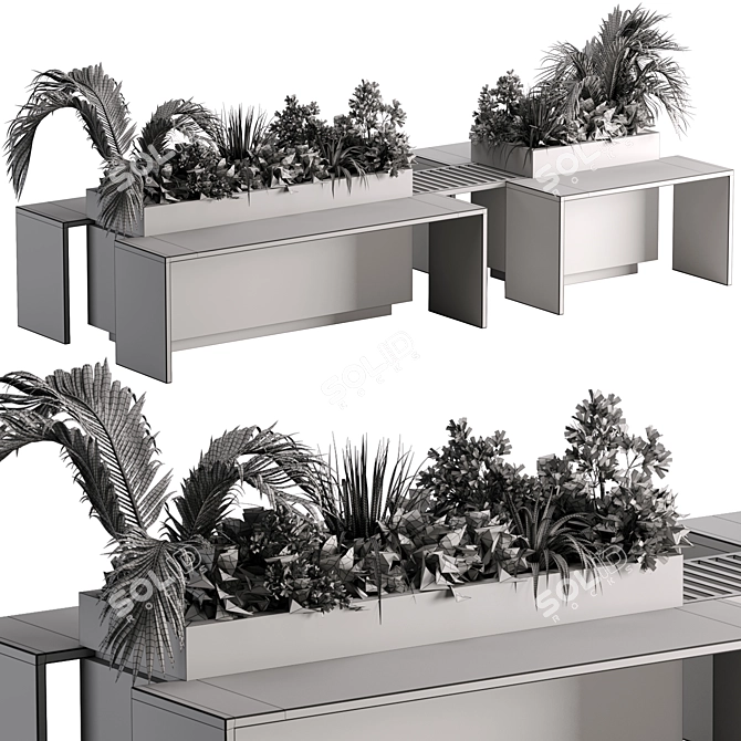 Nature's Oasis: Outdoor Plant Set 3D model image 6