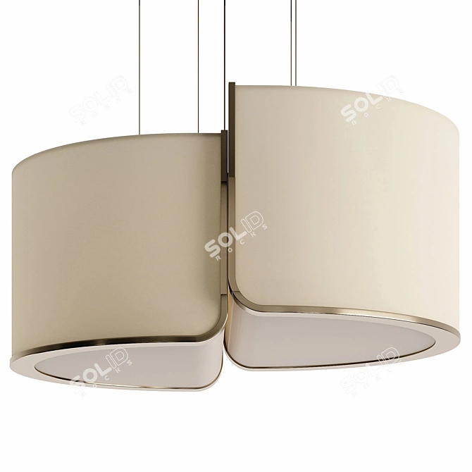 Fendi Heron 2022.1: Luxe Gold Chandelier 3D model image 3